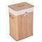 Natural Wicker Laundry Hamper With Removable Liner And PU Leather Handles 72L